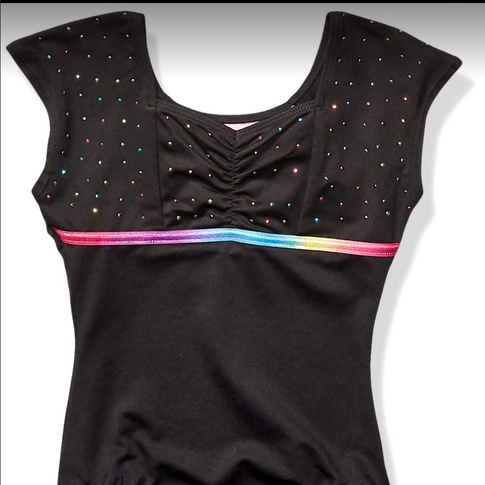 Jojo Siwa Danskin Girls Rainbow Bows  Leotard
